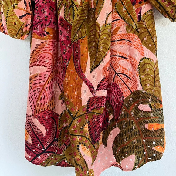 Kourt Robbie Dress Multi Palm Print L - Picture 13 of 16